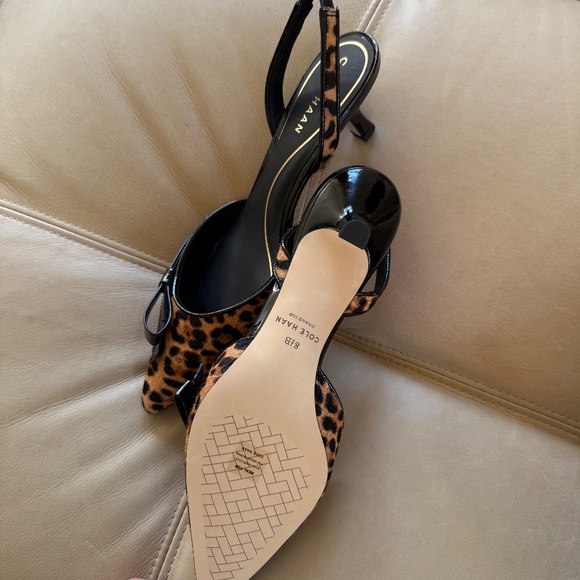 Cole Haan | Noella Bow Slingback Pumps in Leopard Print - Picture 5 of 5